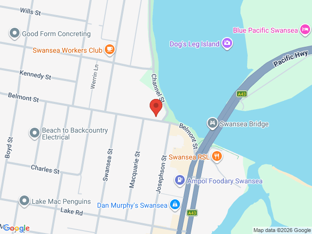Map showing event location